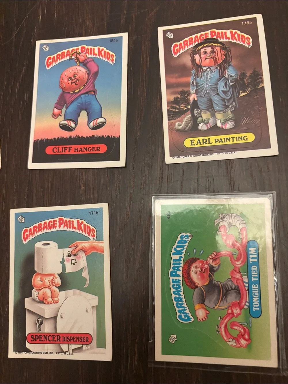 Garbage Pail Kids Collectible Trading Card Lot - vintage 1985 set of 12